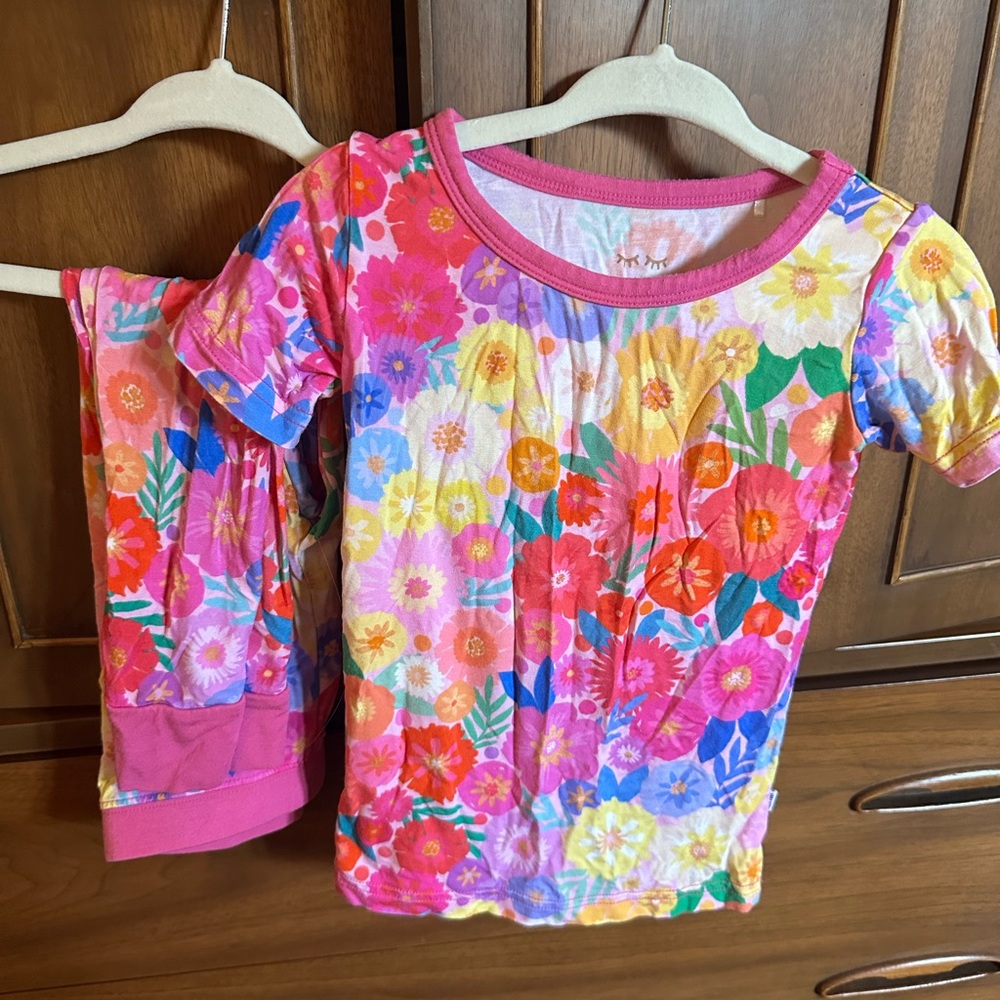 Little Sleepies Rainbow Blossom two piece set